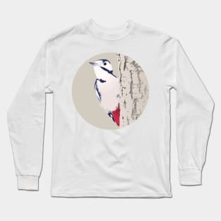 Great Spotted Woodpecker Long Sleeve T-Shirt